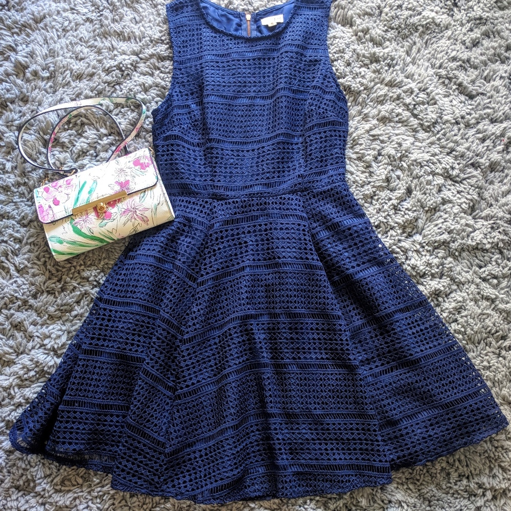Maison Jules Navy Blue Dress